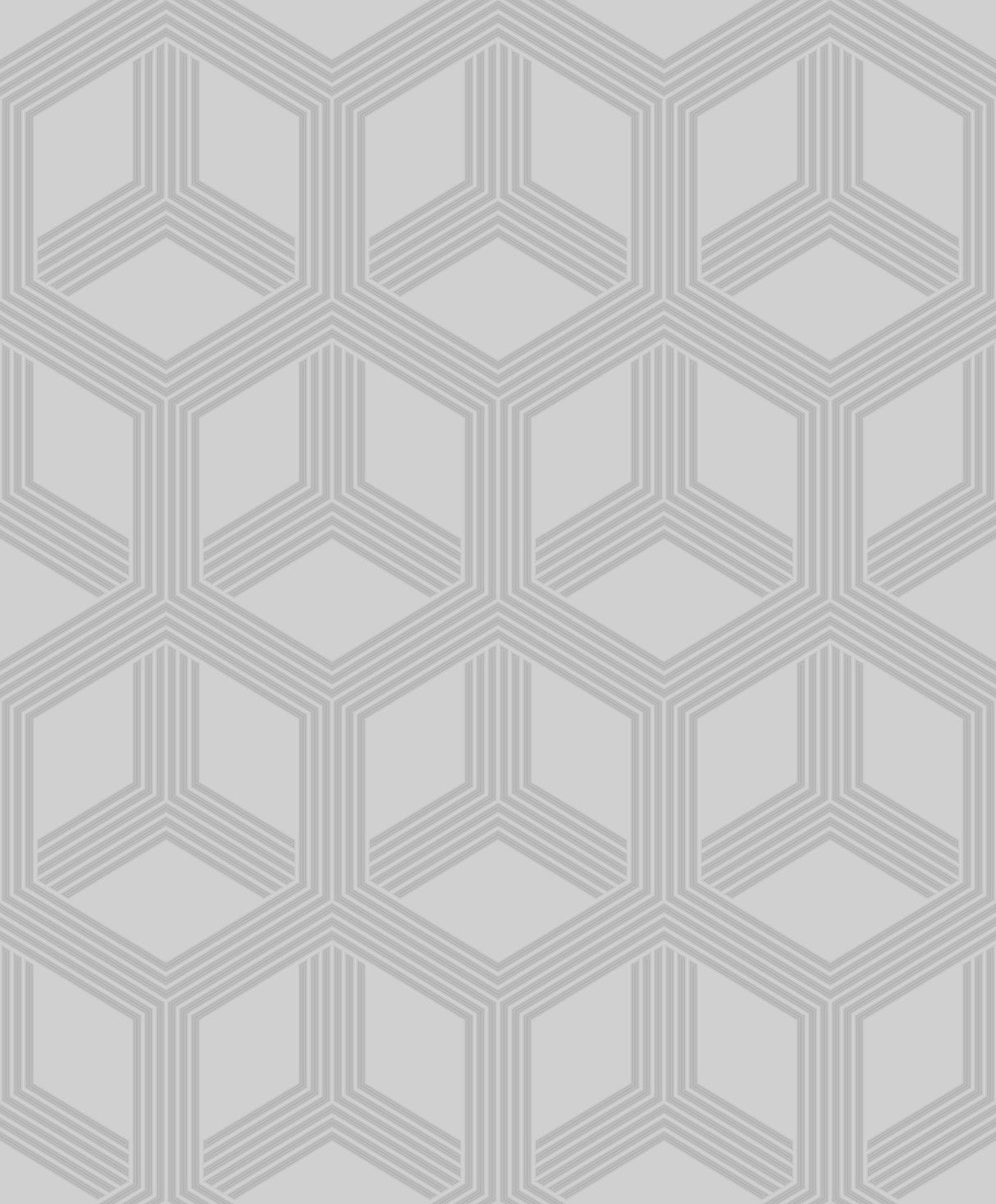 Advantage 4020-84209 Xander Grey Glam Geometric Wallpaper