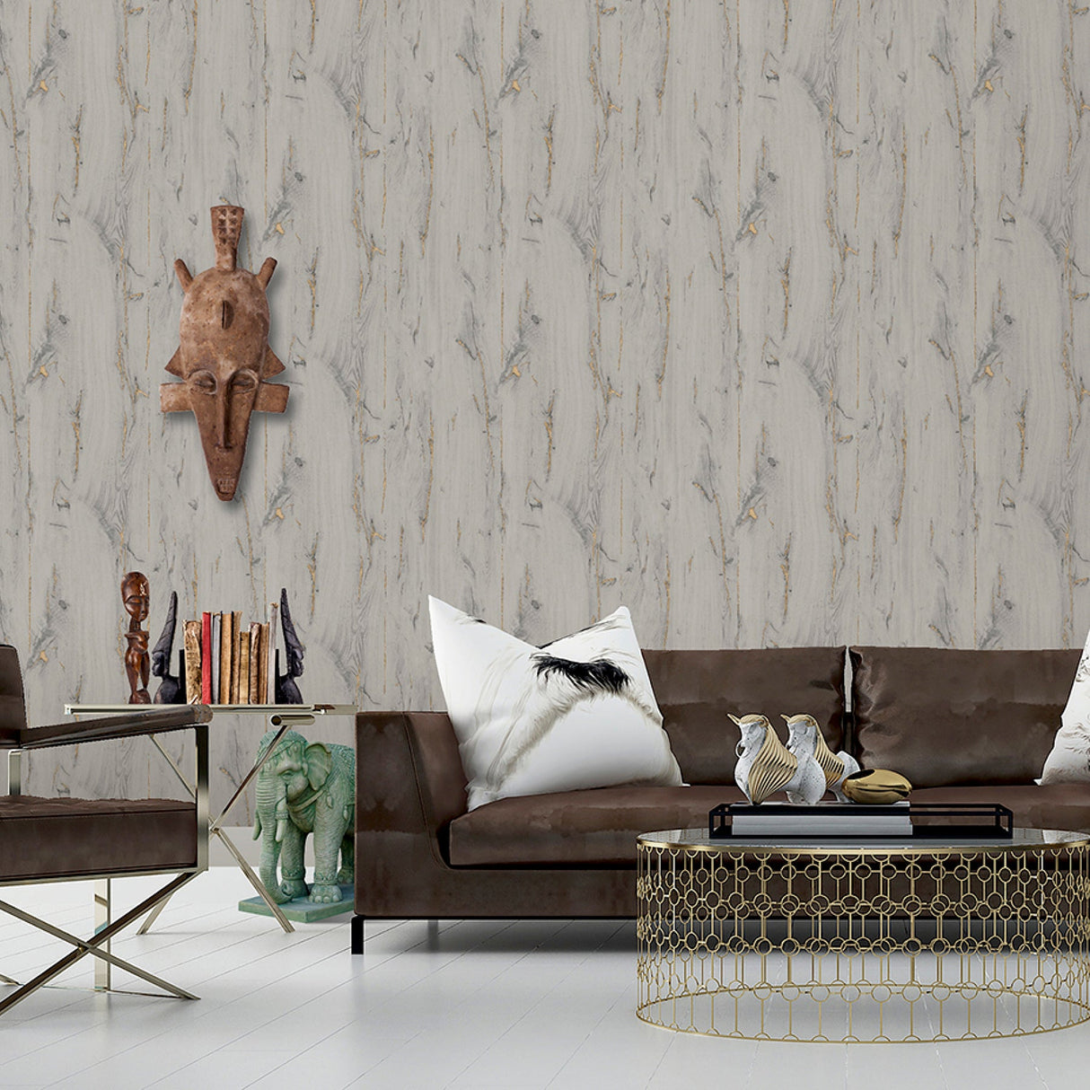 Advantage 4020-86007 Jackson Taupe Wooden Plank Wallpaper