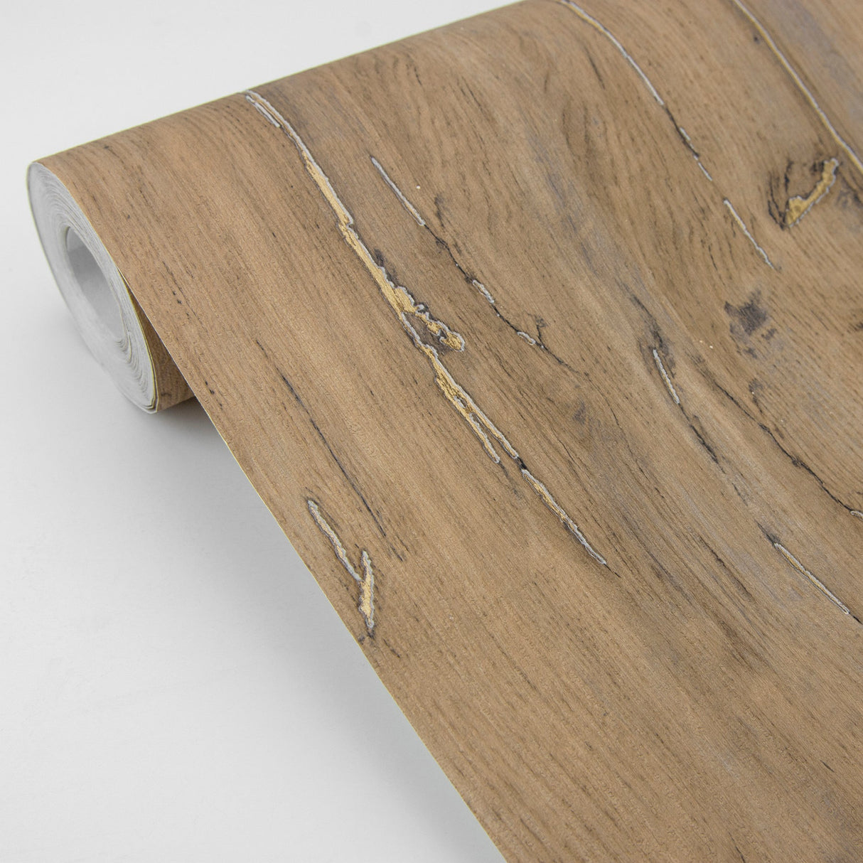 Advantage 4020-86018 Jackson Light Brown Wooden Plank Wallpaper