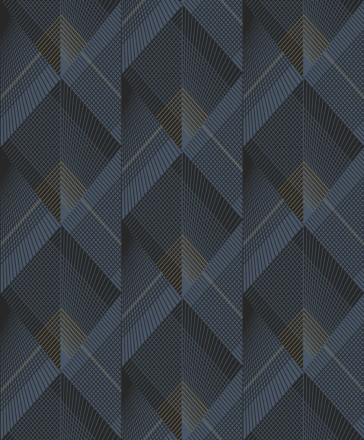 Advantage 4020-96701 Raoul Navy Fanning Diamonds Wallpaper