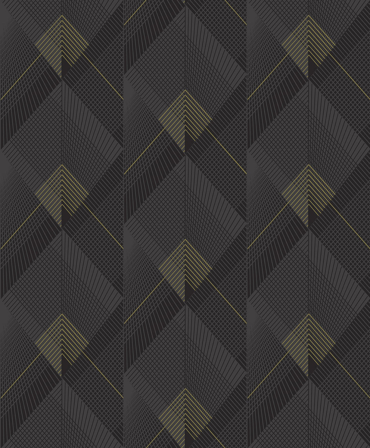 Advantage 4020-96709 Raoul Black Fanning Diamonds Wallpaper