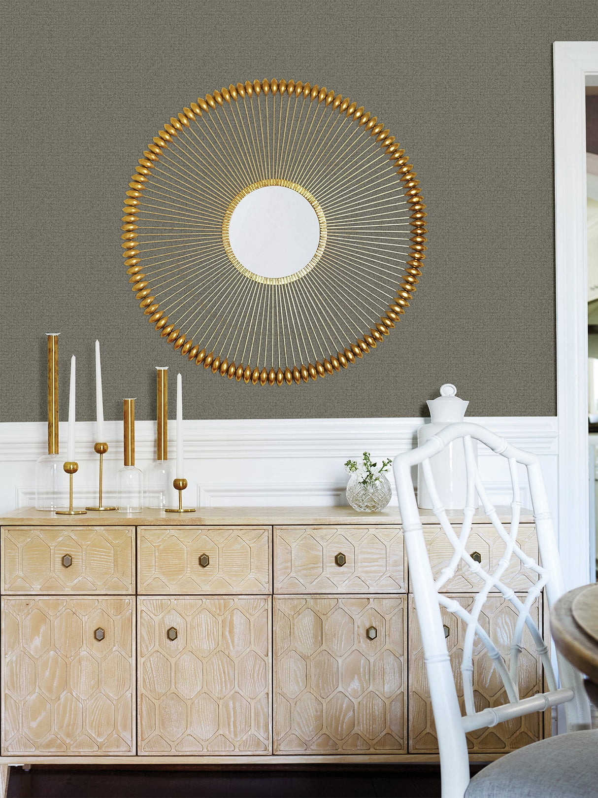 Advantage 4025-82510 Hilbert Dark Grey Geometric Wallpaper