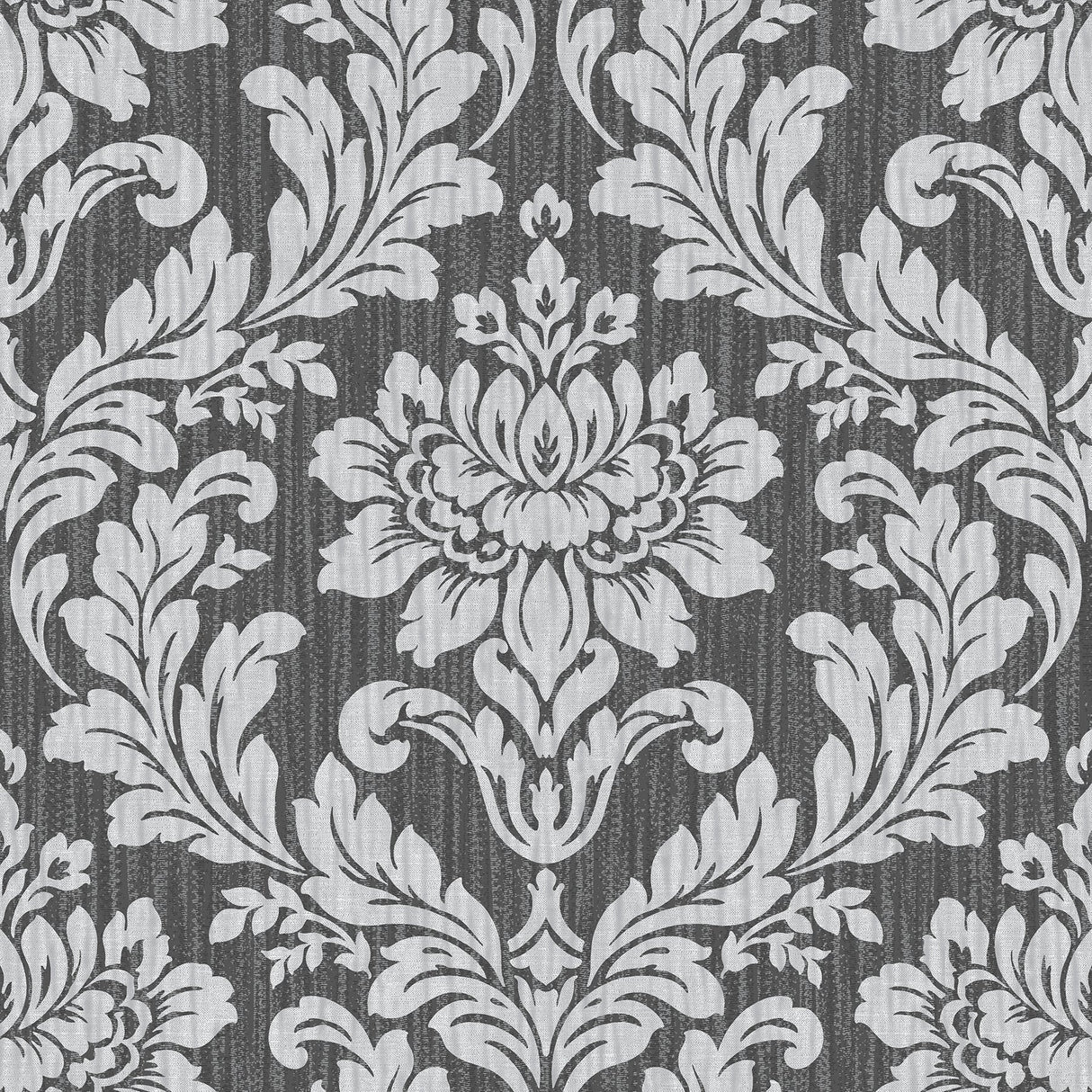 Advantage 4025-82517 Galois Silver Damask Wallpaper
