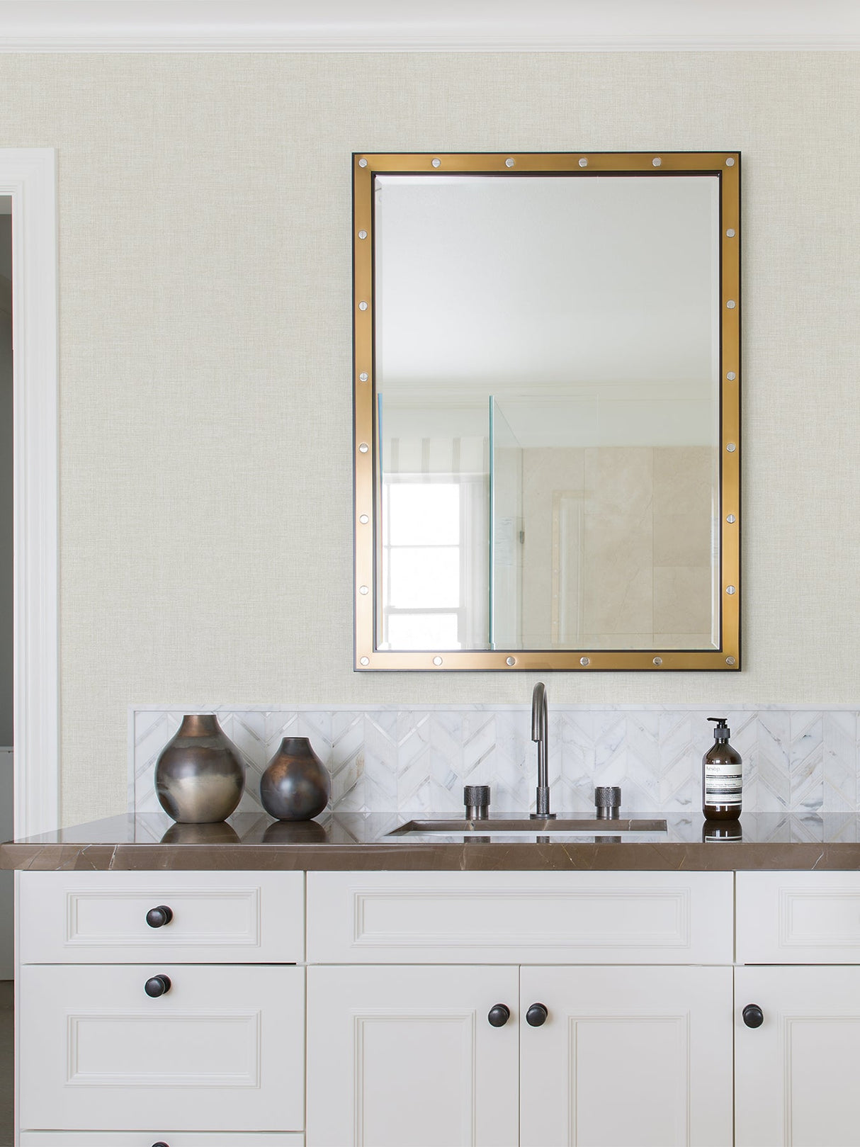 Advantage 4025-82544 Wallis Off-White Faux Linen Wallpaper