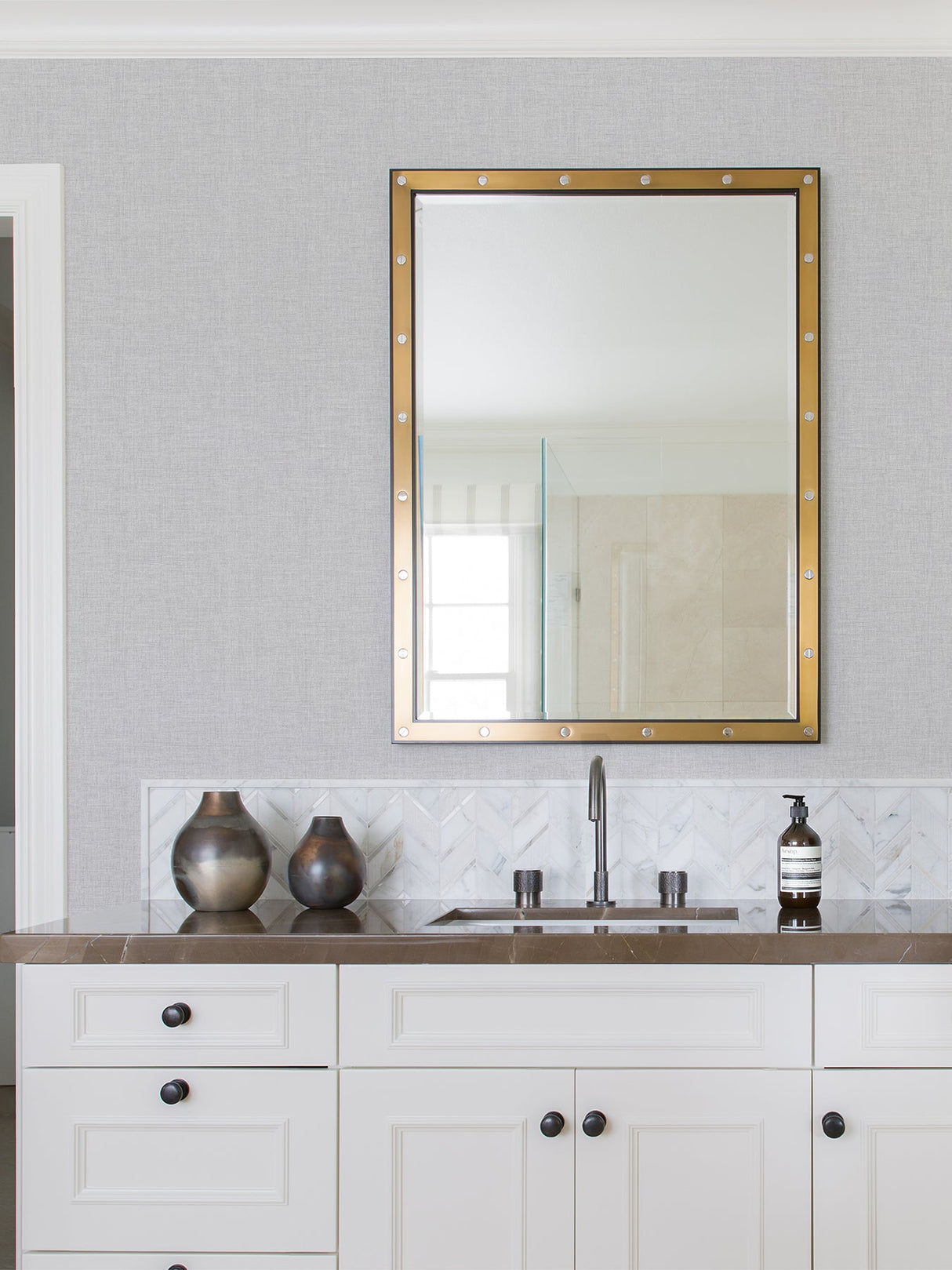 Advantage 4025-82546 Wallis Grey Faux Linen Wallpaper