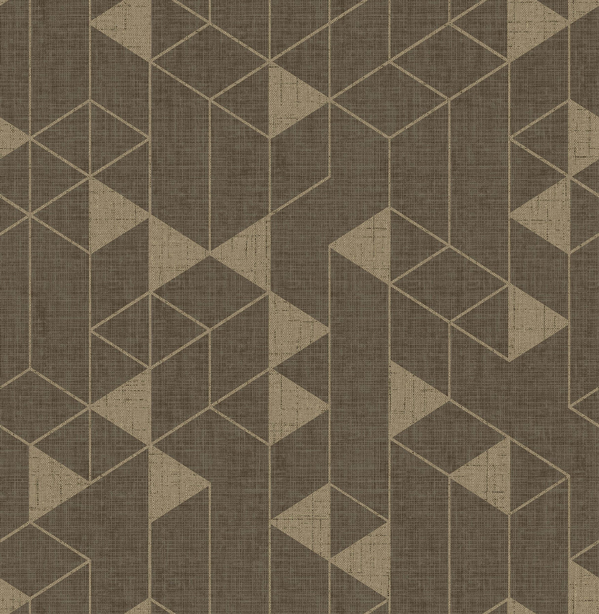 A-Street Prints 4034-26773 Fairbank Chocolate Linen Geometric Wallpaper by Scott Living