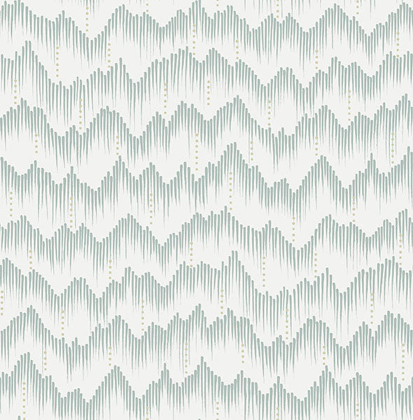 Eade’s Holmby Seafoam Brushstroke Zigzag Wallpaper by Scott
