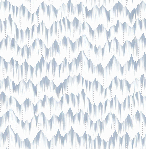 Eade’s Holmby Light Blue Brushstroke Zigzag Wallpaper by Sco