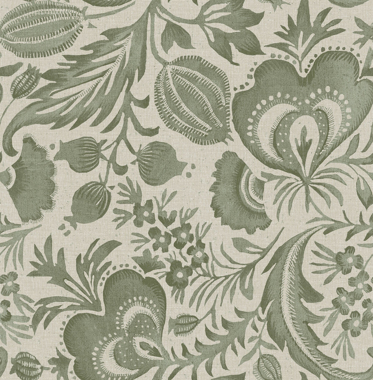 A-Street Prints 4034-26783 Culver Moss Jacobean Wallpaper by Scott Living