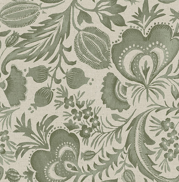 Eade’s Culver Moss Jacobean Wallpaper by Scott Living Moss