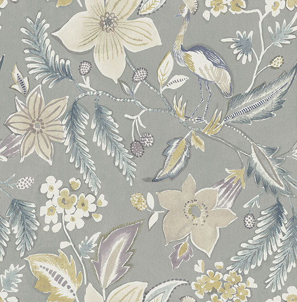 Eade’s Crestwood Grey Crowned Crane Wallpaper by Scott Livin