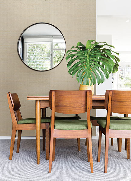 Eade’s Colcord Cream Sisal Grasscloth Wallpaper by Scott Liv