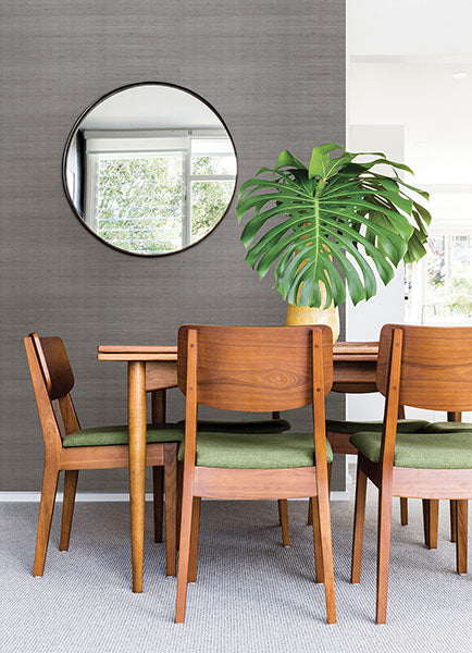 Eade’s Colcord Silver Sisal Grasscloth Wallpaper by Scott Li