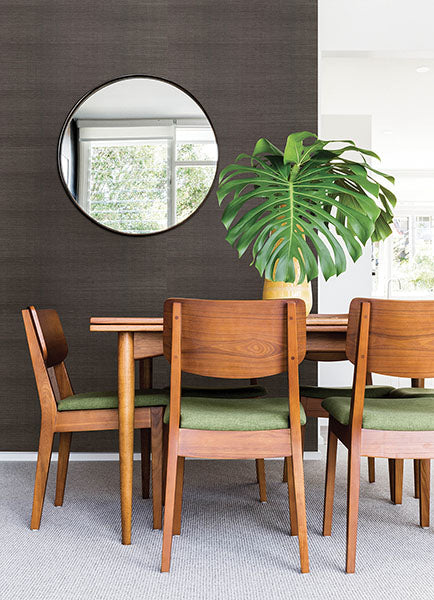 Eade’s Colcord Charcoal Sisal Grasscloth Wallpaper by Scott