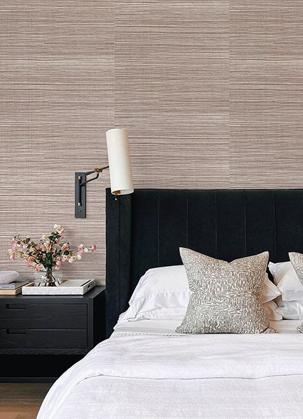 Eade’s Kenter Burgundy Sisal Grasscloth Wallpaper by Scott L