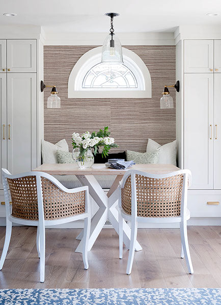 Eade’s Kenter Burgundy Sisal Grasscloth Wallpaper by Scott L