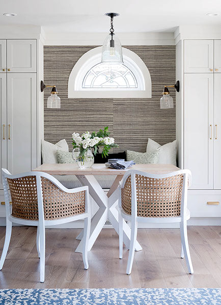 Eade’s Kenter Black Sisal Grasscloth Wallpaper by Scott Livi