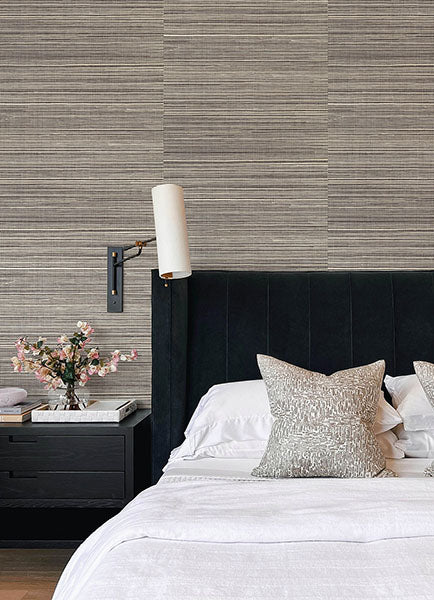 Eade’s Kenter Black Sisal Grasscloth Wallpaper by Scott Livi