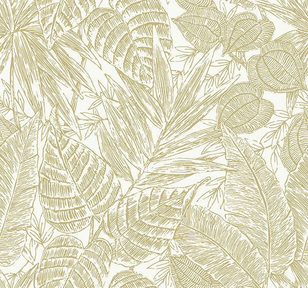 Eade’s Brentwood Yellow Palm Leaves Wallpaper by Scott Livin