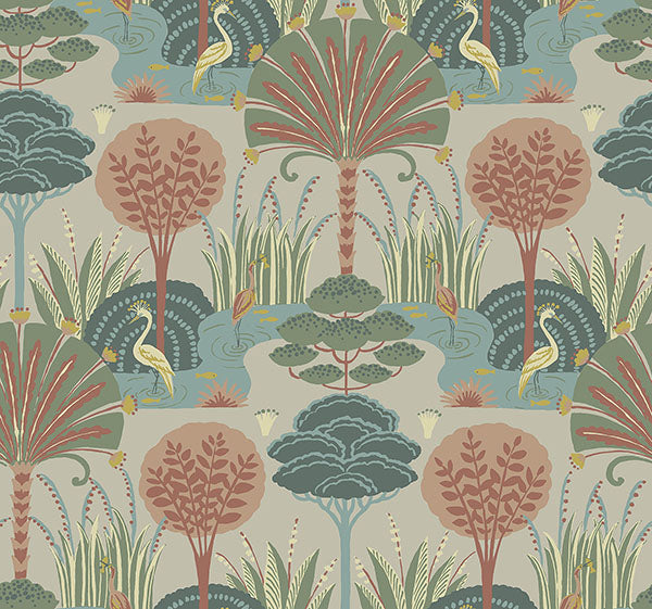 Eade’s Mandeville Pastel Tropical Paradise Wallpaper by Scot