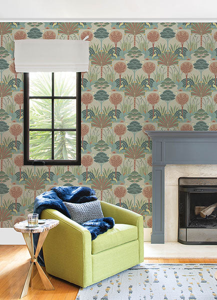 Eade’s Mandeville Pastel Tropical Paradise Wallpaper by Scot