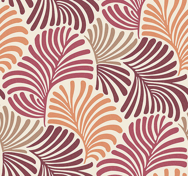 Eade’s Trousdale Raspberry Fanning Flora Wallpaper by Scott