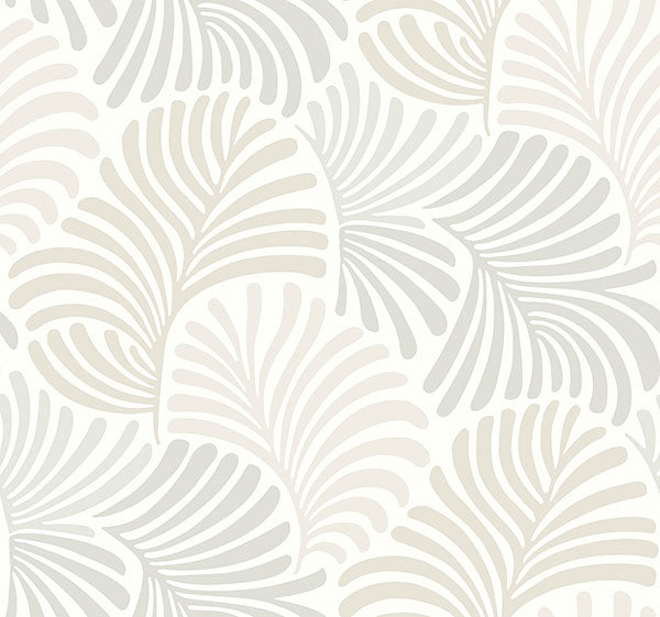 Eade’s Trousdale Neutral Fanning Flora Wallpaper by Scott Li