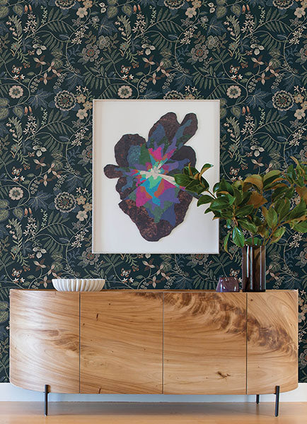 Eade’s Marilyn Sea Green Floral Trail Wallpaper by Scott Liv