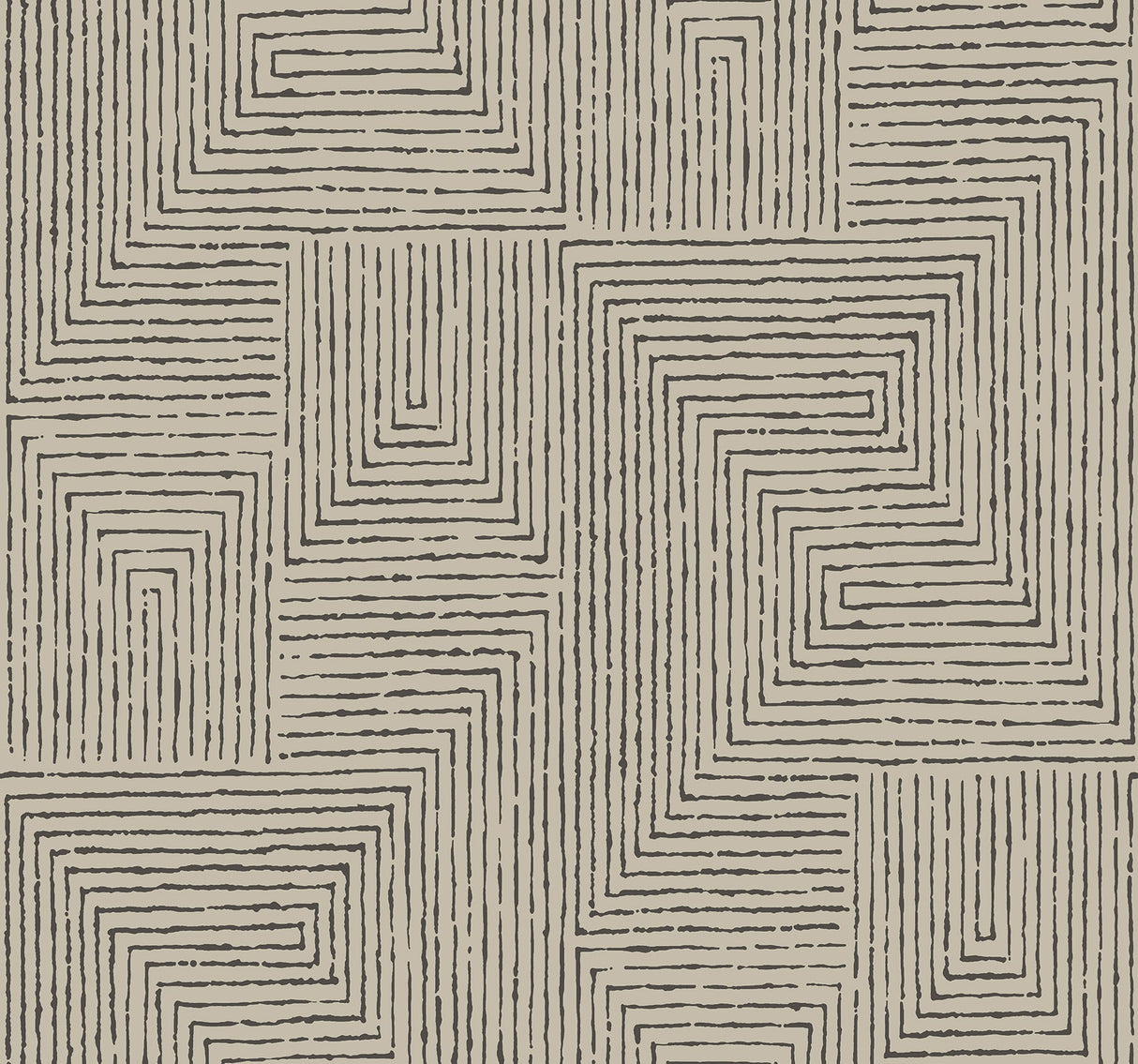 A-Street Prints 4034-72140 Mortenson Taupe Geometric Wallpaper by Scott Living
