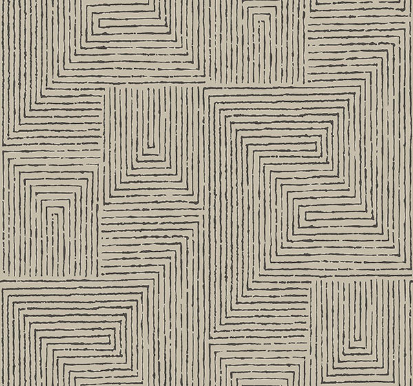 Eade’s Mortenson Taupe Geometric Wallpaper by Scott Living T