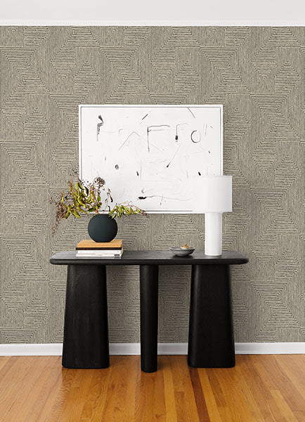 Eade’s Mortenson Taupe Geometric Wallpaper by Scott Living T