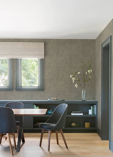 Eade’s Mortenson Taupe Geometric Wallpaper by Scott Living T