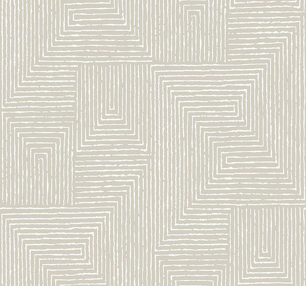 Eade’s Mortenson Light Grey Geometric Wallpaper by Scott Liv