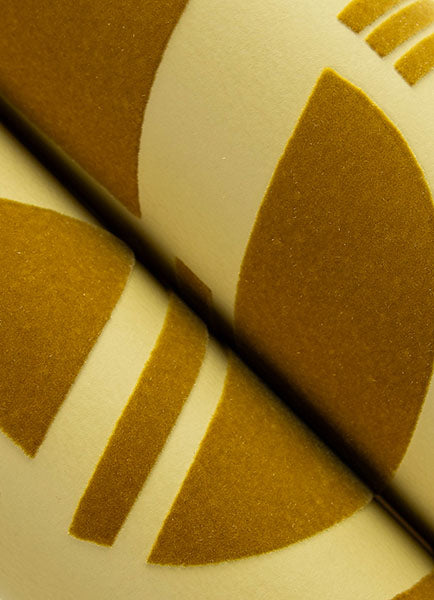 Eade’s Carter Gold Geometric Flock Wallpaper by Scott Living