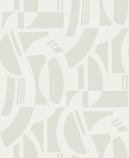 Eade’s Carter Cream Geometric Flock Wallpaper by Scott Livin