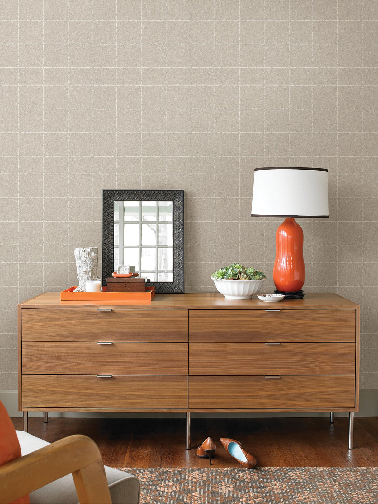 Advantage 4035-37551-4 Kishi Neutral Tile Wallpaper