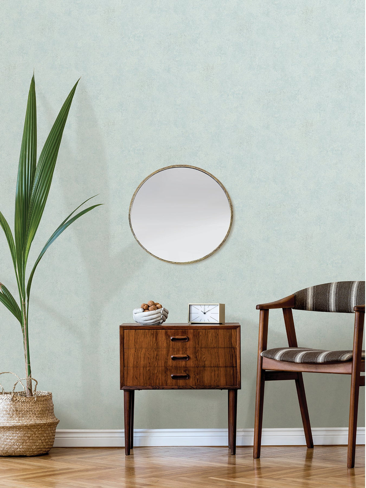 Advantage 4035-37654-1 Ryu Light Blue Cement Texture Wallpaper