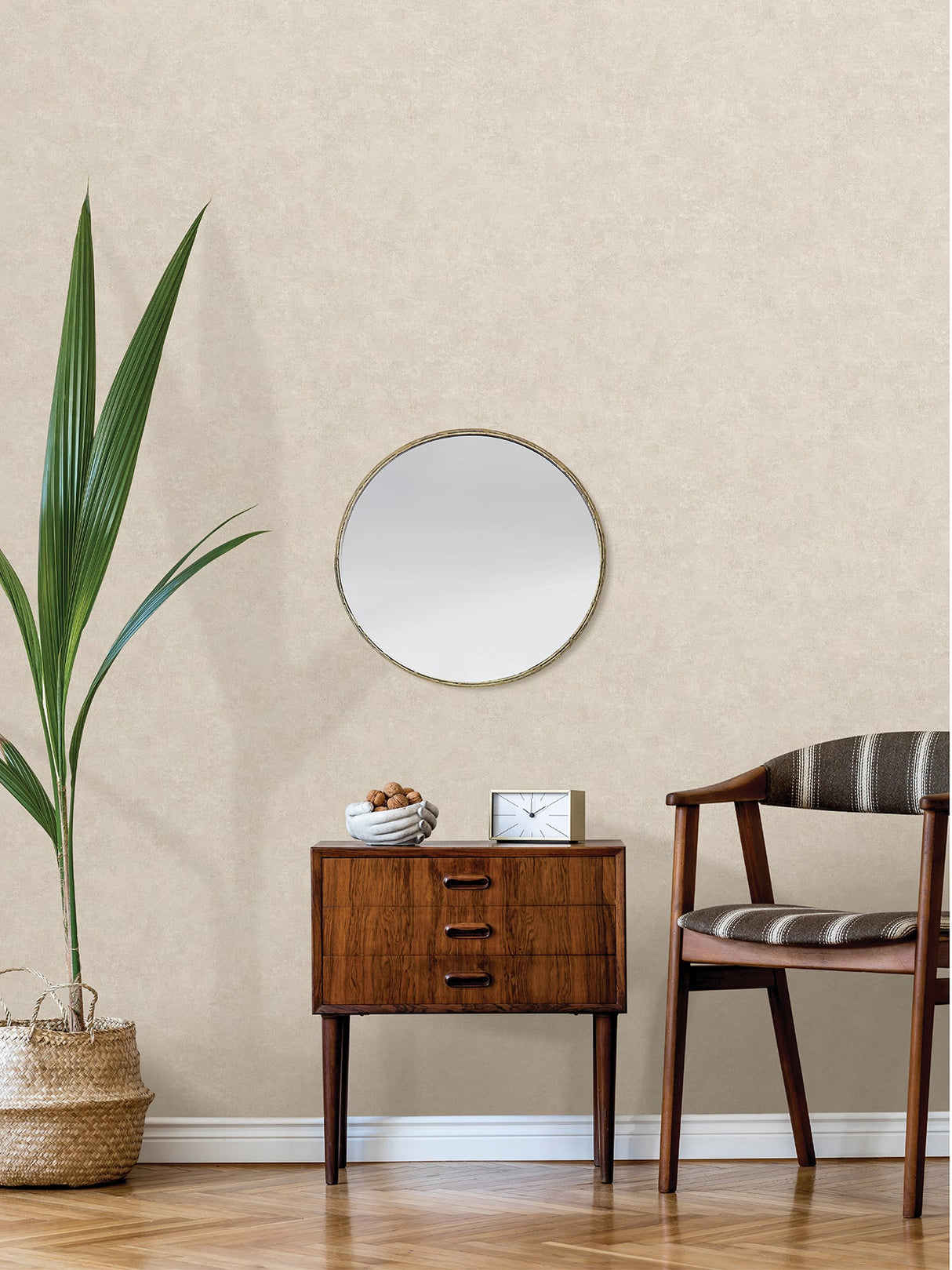 Advantage 4035-37655-5 Ryu Taupe Cement Texture Wallpaper