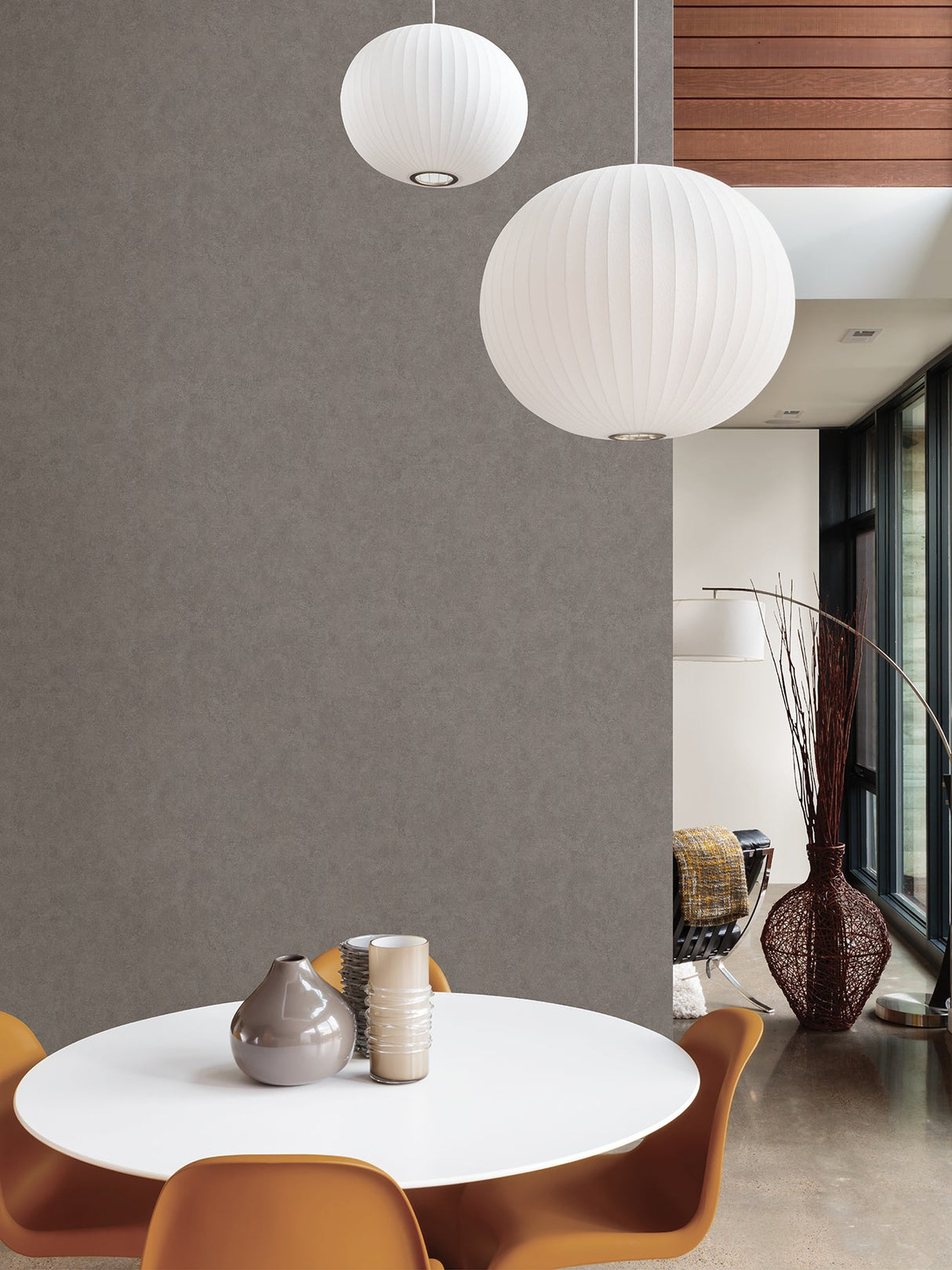 Advantage 4035-37656-3 Ryu Dark Grey Cement Texture Wallpaper