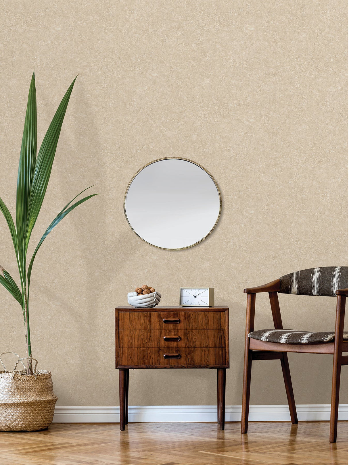 Advantage 4035-37745-1 Rini Beige Distressed Wallpaper