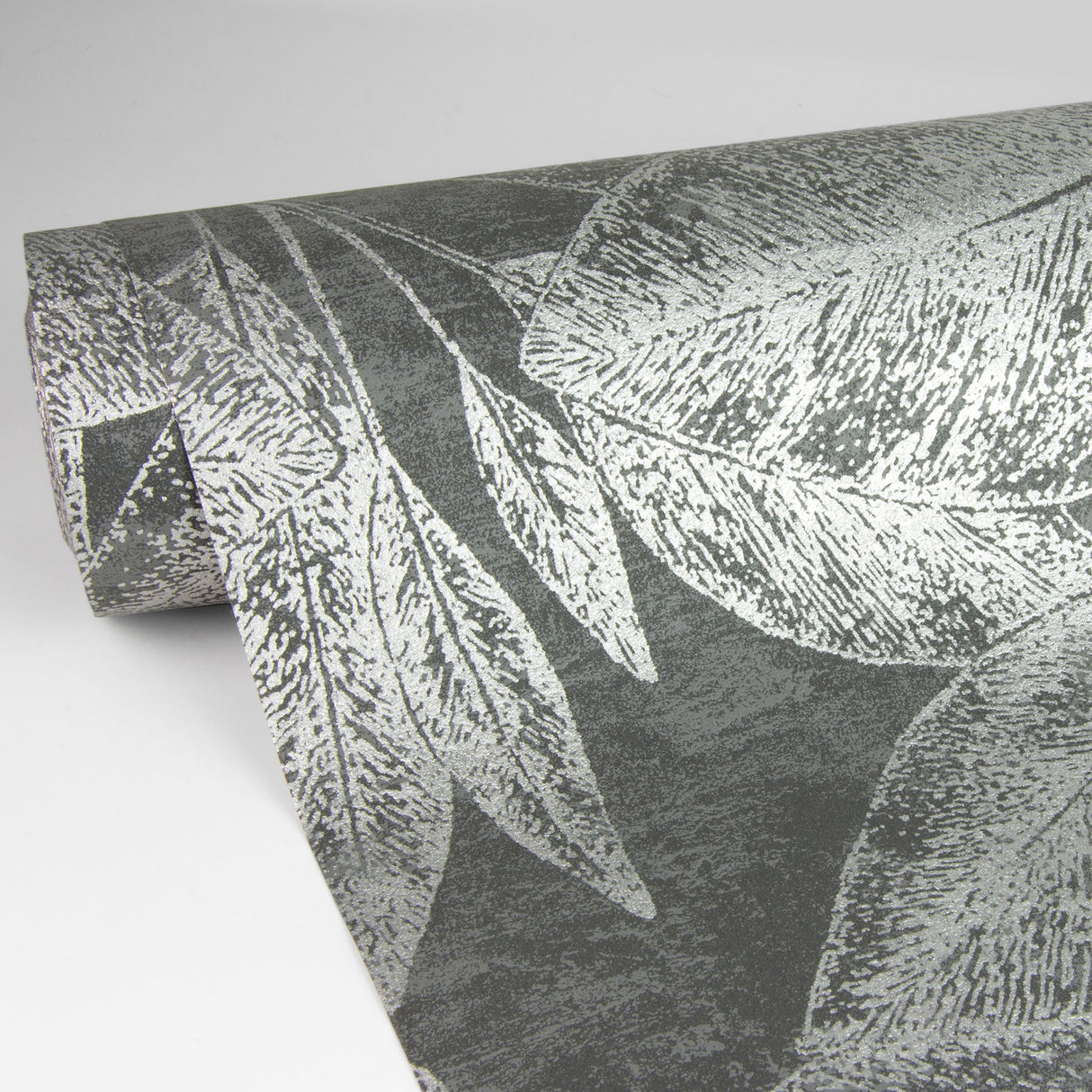 Advantage 4035-37836-4 Suki Grey Leaves Wallpaper