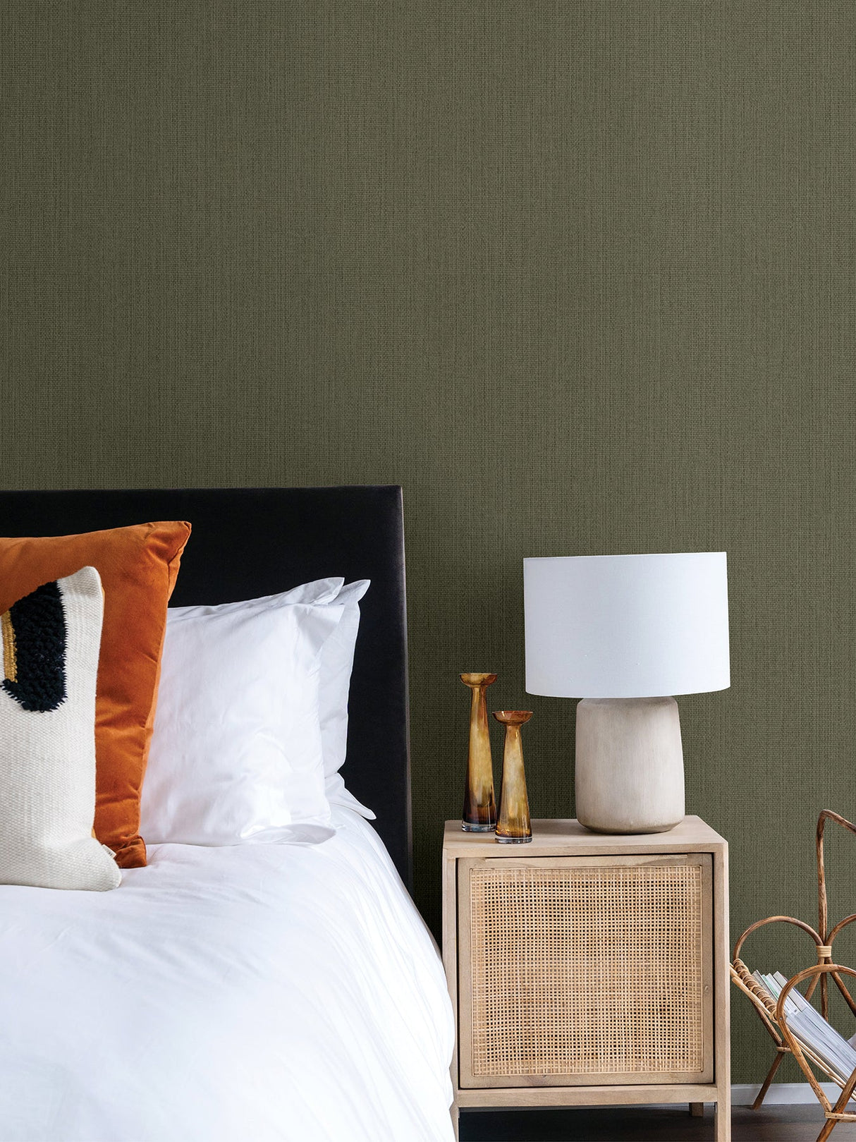 Advantage 4035-407945 Hoshi Green Woven Wallpaper