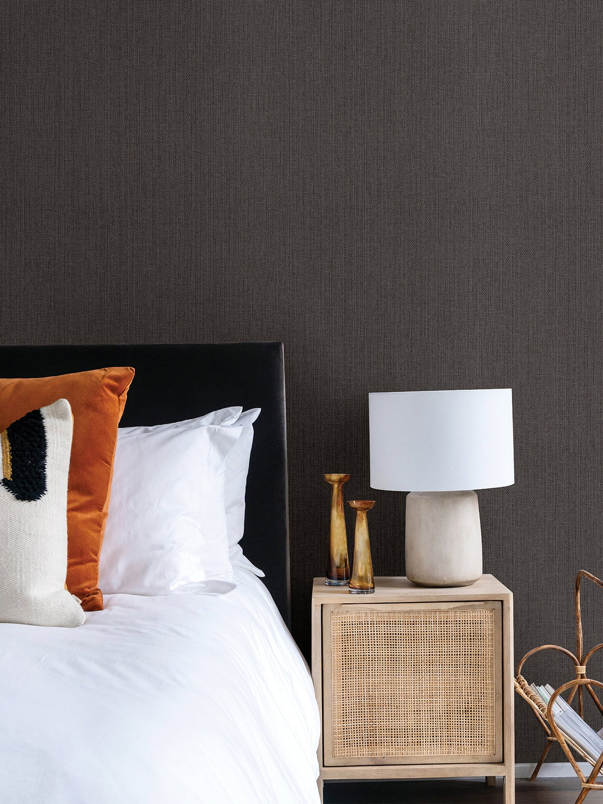 Advantage 4035-407952 Hoshi Black Woven Wallpaper