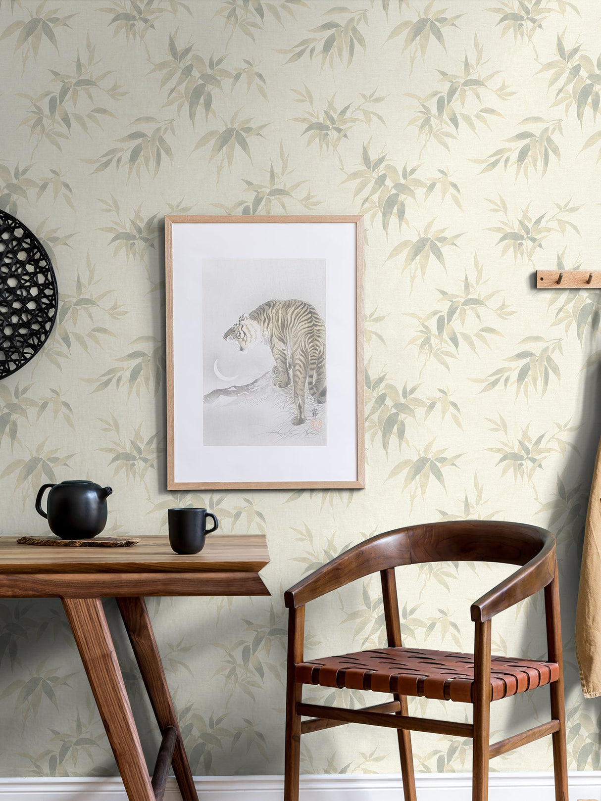 Advantage 4035-409741 Minori White Leaves Wallpaper