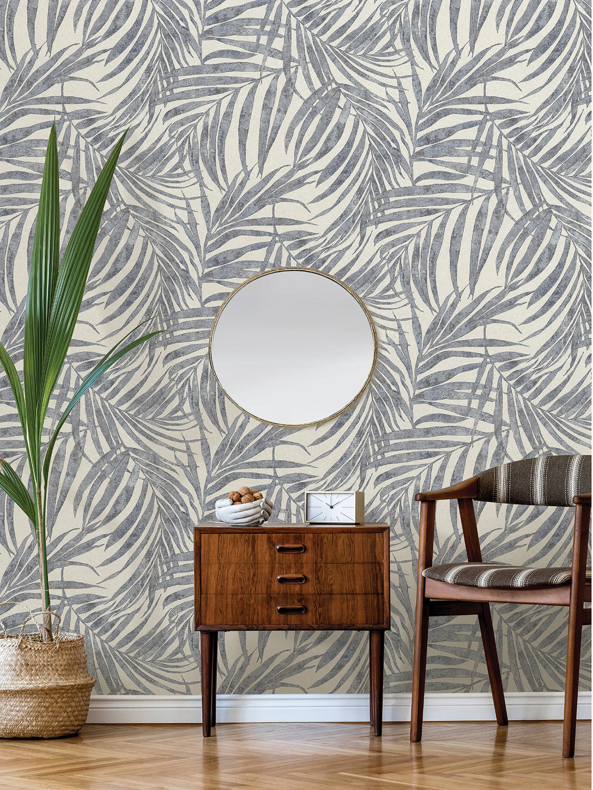 Advantage 4035-617429 Anzu Slate Frond Wallpaper