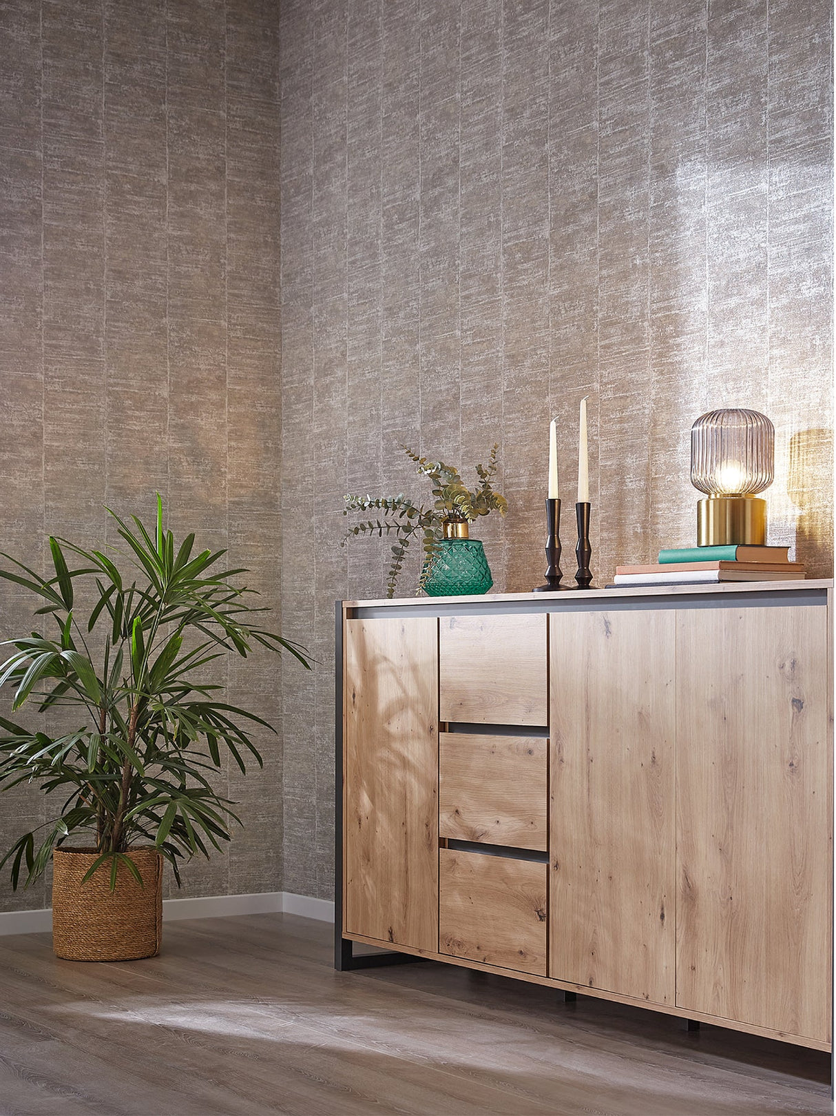 Advantage 4035-617627 Aiko Silver Stripe Wallpaper