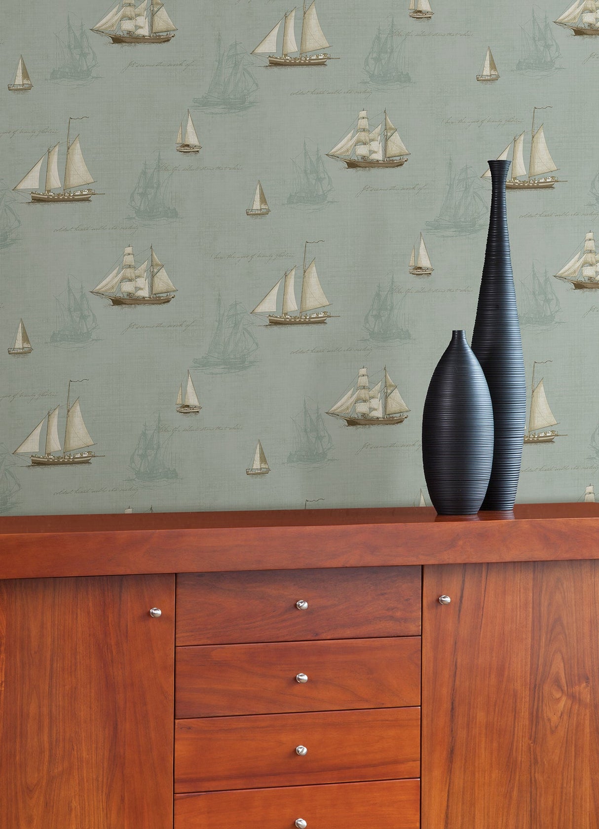 Advantage 4041-01704 Andrew Seafoam Sailboat Wallpaper