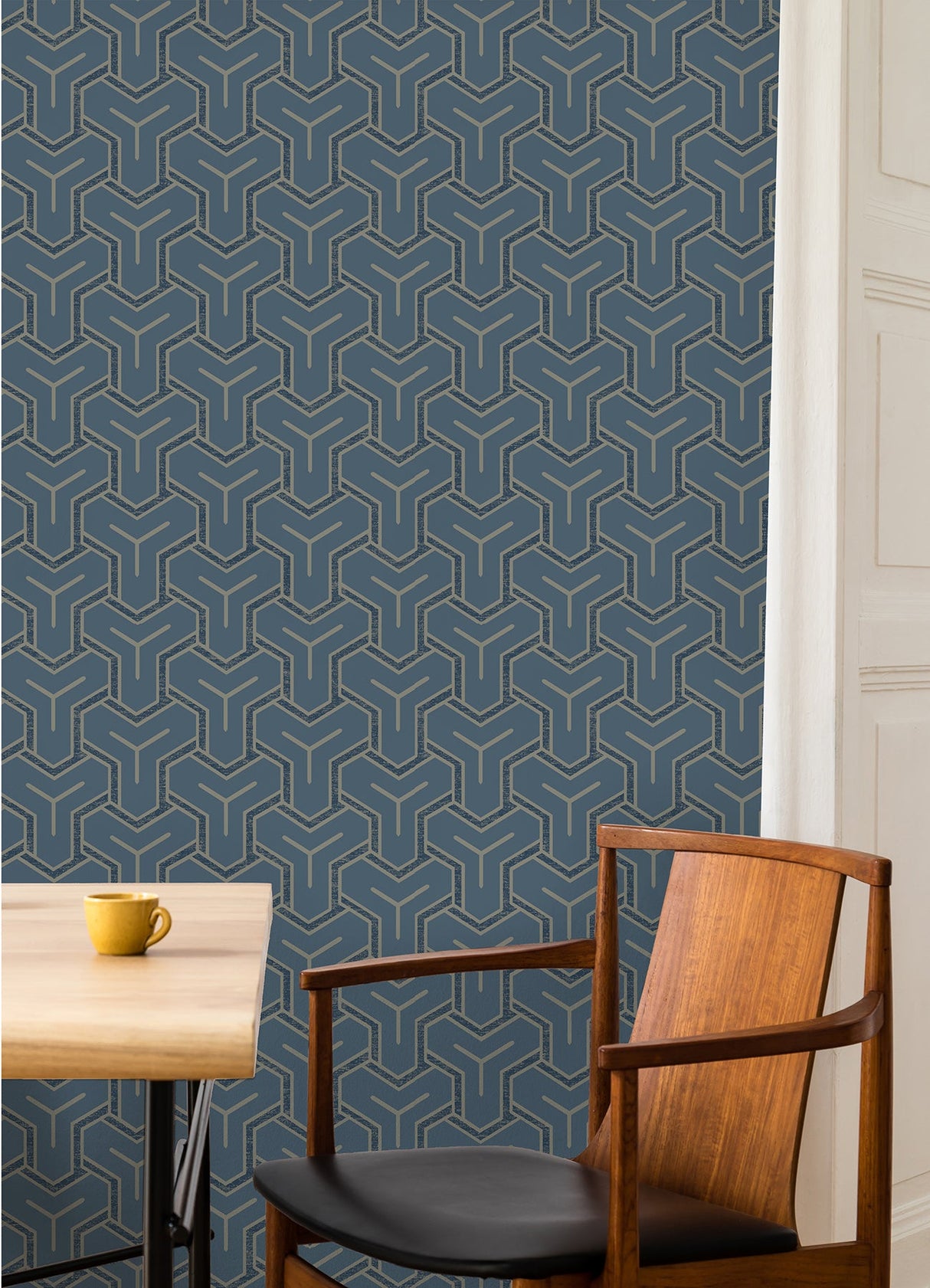 Advantage 4041-26201 Gautier Blue Tessellate Wallpaper