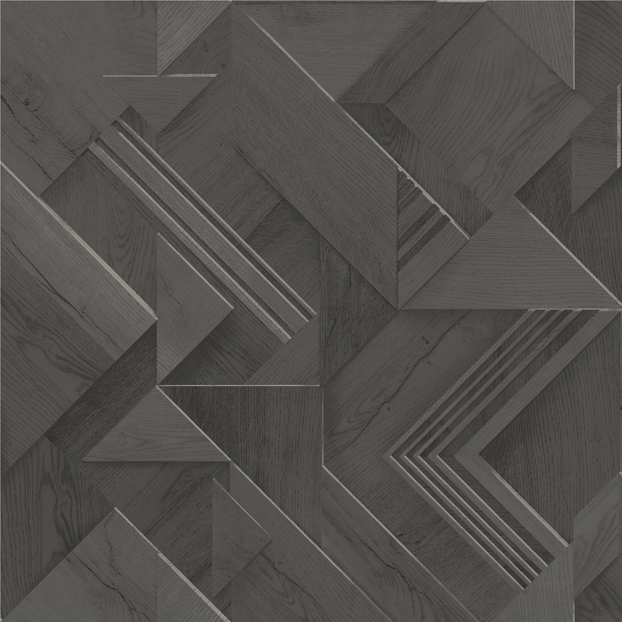 Advantage 4041-35309 Cassian Black Wood Geo Wallpaper