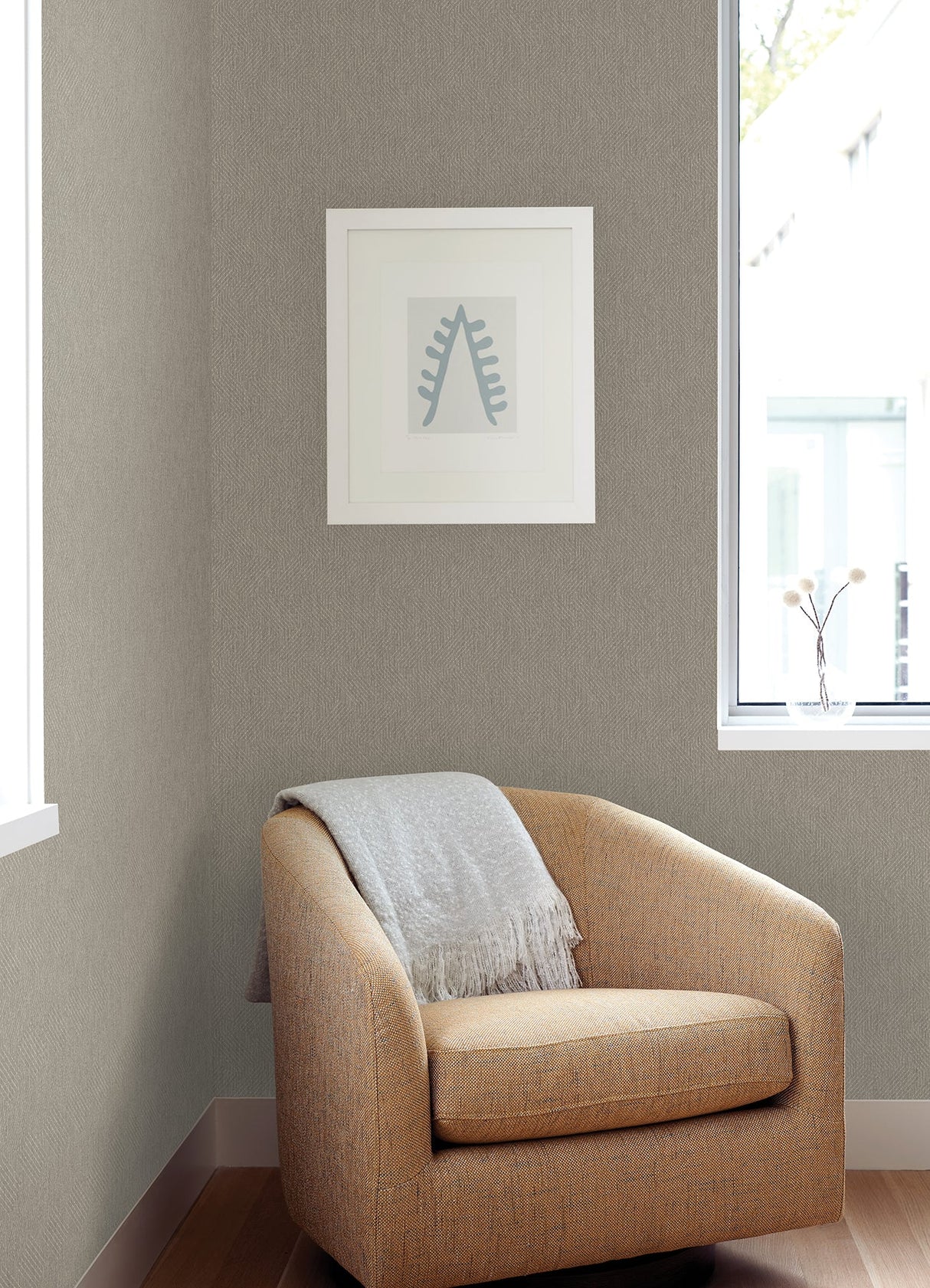 Advantage 4041-35908 Elbert Taupe Zig Zag Wallpaper